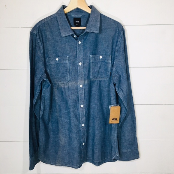 Vans Other - VANS Classic Fit Long-Sleeve Denim Shirt NEW NWT